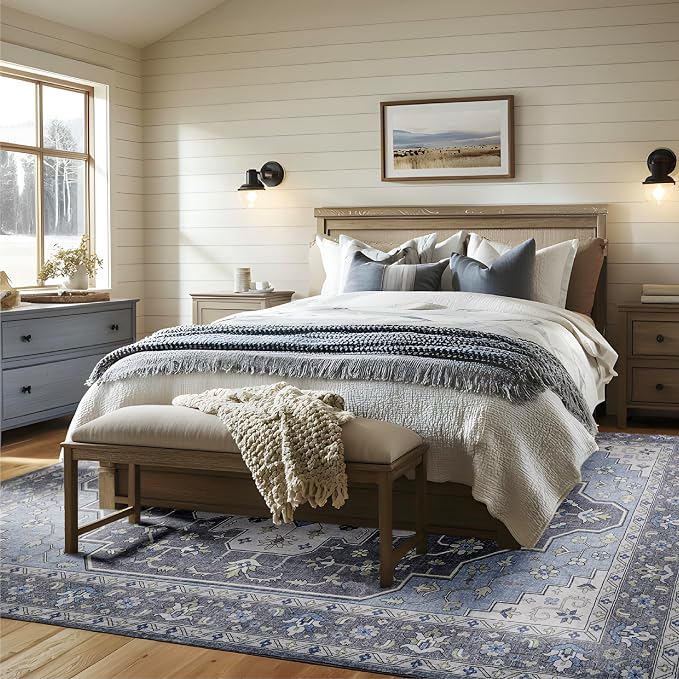 Bedsure 8x10 Area Rugs for Living Room, Machine Washable Rugs, Non-Slip Backing - Image 2
