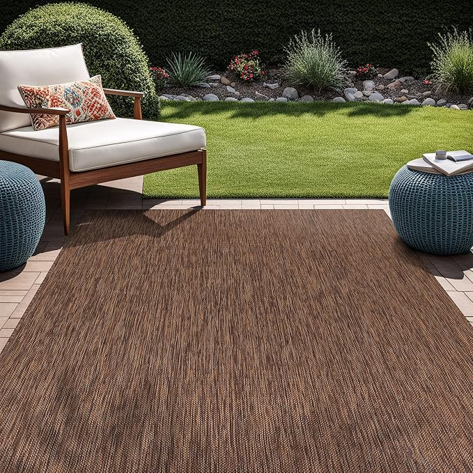 Beverly Rug Indoor Outdoor Rug 5x7, Washable Outside Carpet - Image 9