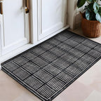 Rugshop Bohemian Stripe Lines Washable Non Slip Area Rug 2' x 3' Black - Image 9