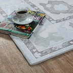 Fame Living Cream Beige Oushak Rug, Modern Small Rugs, Door Mat, Doormat - Image 9
