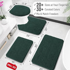 OLANLY Bathroom Rugs 24x16, Extra Soft Absorbent Chenille Bath Rugs, Rubber - Image 2