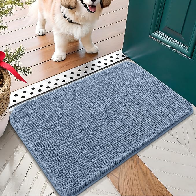 OLANLY Dog Door Mat for Muddy Paws 30x17, Absorbs Moisture and Dirt, Absorbent by OLANLY