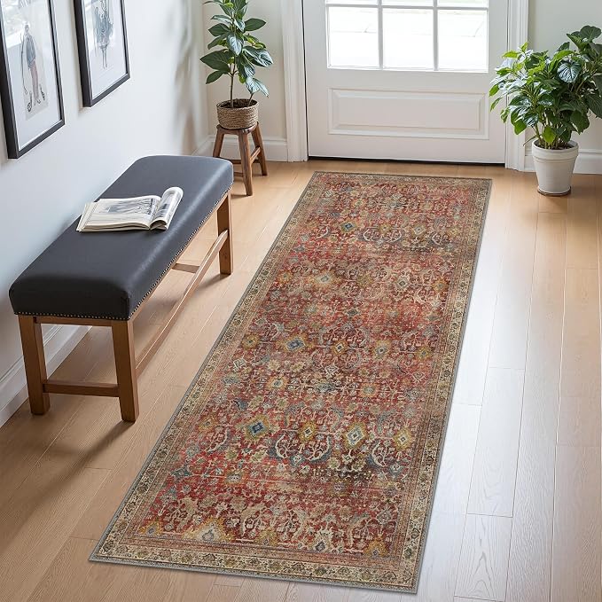 2x10 Runner Rug Machine Washable Boho Runners by BAVNI