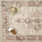 Brown 5x7 Area Rug Washable Vintage Living Room Carpet Non Slip Retro - Image 4