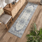 Dripex Runner Rug-2x8 Washable Distressed Hallway Runner Oriental Medallion - Image 5