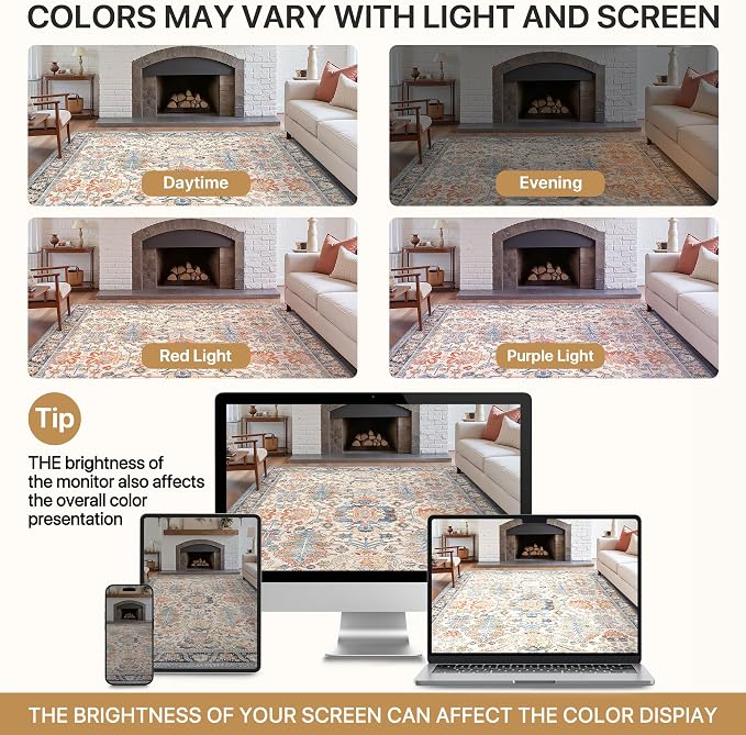 Bavni Runner Rug, Machine Washable Rugs - Image 3
