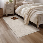 FMFUNCTEX 2x8 Runner Rug Beige Washable Vintage Neutral Distressed Oriental Non - Image 4