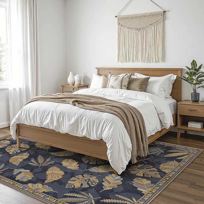 GENIMO 8x10 Area Rugs for Living Room, Machine Washable Non Slip Vintage Retro - Image 4