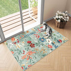 Green Area Rug 2x3 Entryway Floral Boho Door Mat Indoor Washable Kitchen Carpet - Image 6