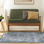 RUGGABLE Washable Area Rug – Kamran Admiral Blue 4x6, Stain-Resistant, Non-Slip by RUGGABLE
