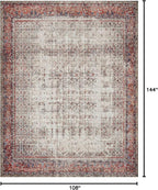 Loloi Layla Collection LAY-12 Ivory/Brick 9'-0" x 12'-0" .13" Thick Area Rug - Image 2