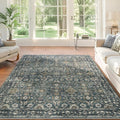 8x10 Washable Rugs for Living Room, Soft Large Rugs Blue Area Rug, Indoor by ARKIIKI