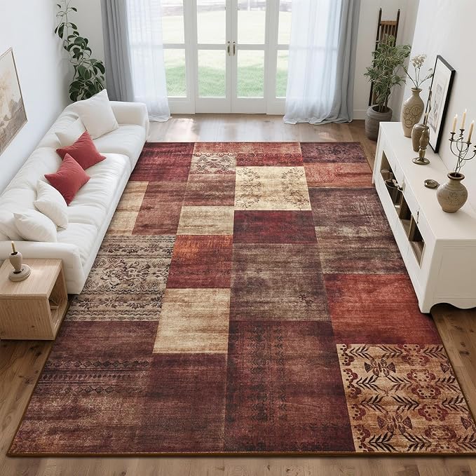 Tepook Modern Area Rug for Living Room, 5x7 Geometric Large Rugs for Bedroom by Tepook
