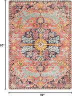 Lahome 5x7 Boho Living Room Rug Colorful Bedroom Rug, Large Bohemian Nursery - Image 2