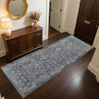 2'6"x8' Washable Runner Rug for Hallway, Non Slip Vintage Floral Long Carpet - Image 6