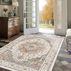 3x5 Vintage Area Rugs for Indoor Entrance Stain Resistant Washable Entryway Rug - Image 3