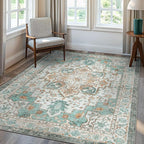 GENIMO 3x5 Area Rugs for Living Room, Machine Washable Non Slip Vintage Rugs - Image 2