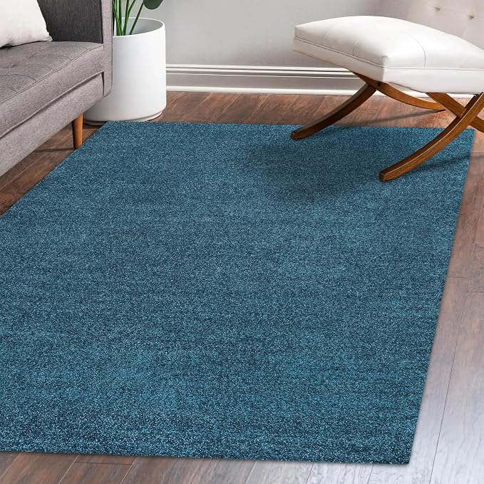 Eyely UES100H-15 Supersoft Haze Solid Low-Pile Indoor Area Rug, Minimalist - Image 4