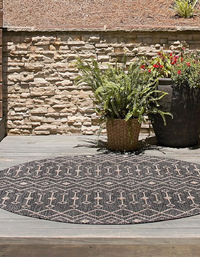 Unique Loom Outdoor Trellis Collection Area Rug - Image 4
