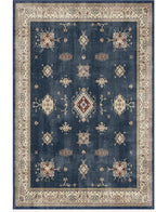RUGGABLE Washable Vintage Area Rug – Verena Sapphire 6x9, Stain-Resistant by RUGGABLE