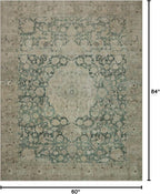 Loloi Magnolia Home by Joanna Gaines Sinclair Collection SIN-05 Jade/Sand 5'-0" - Image 2
