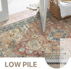 GENIMO 9x12 Area Rugs for Living Room, Machine Washable Non Slip Vintage Rugs - Image 8