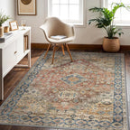 GENIMO 9x12 Area Rugs for Living Room, Machine Washable Non Slip Vintage Rugs - Image 2