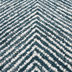 Modern Herringbone Chevron Collection Handcrafted Wool Area Rug - Image 7