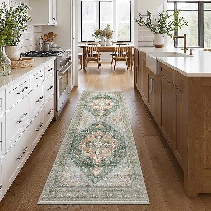 GENIMO 3x10 Runner Rugs for Hallway, Machine Washable Non Slip Vintage Rugs - Image 2