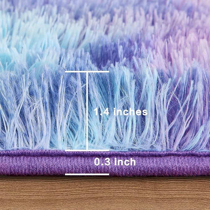 Andency Soft Area Rugs for Living Room Bedroom, 5x8 Fluffy Shaggy Bedside Rug - Image 2