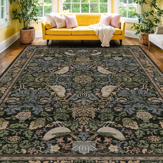 Vintage 9x12 Dining Room Rugs for Under Table by HazoHaus