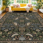 Vintage 9x12 Dining Room Rugs for Under Table by HazoHaus