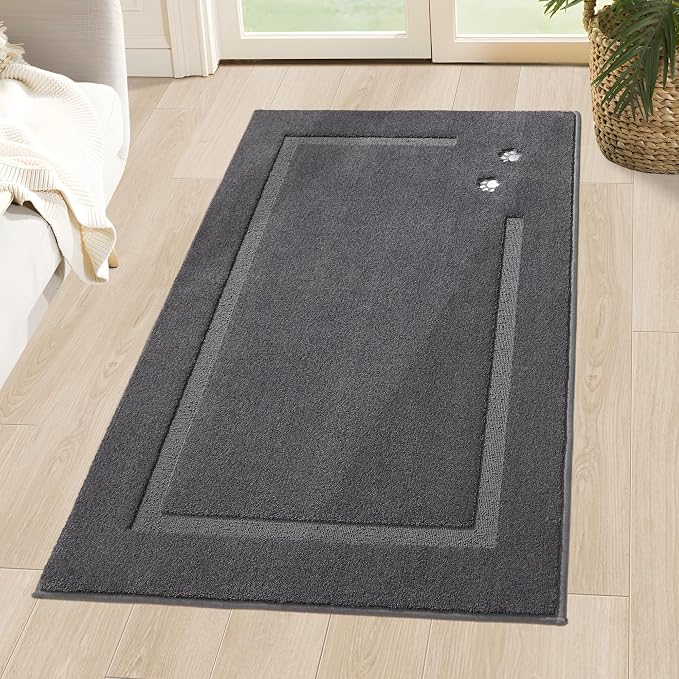 BEQHAUSE Dog Door Mat for Muddy Paws 36"x60" Dirt Trapper Absorbent Doormat Non - Image 8