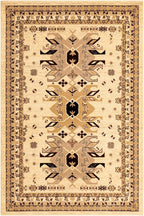 Unique Loom Taftan Collection Border Geometric Tribal Inspired Design Area Rug - Image 2