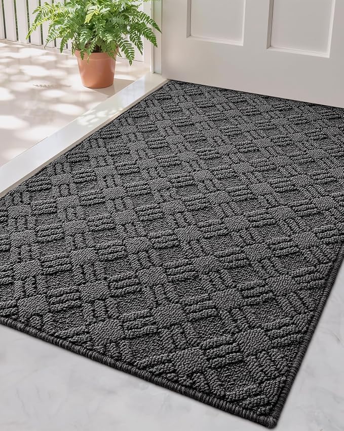 LUMI Indoor Door Mat, Absorbent Non-Slip Thin Doormat, Washable Door Mats by LUMI
