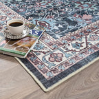 Fame Rugs Turkish Rug. Washable Vintage Oriental Antique Inspired Traditional - Image 8
