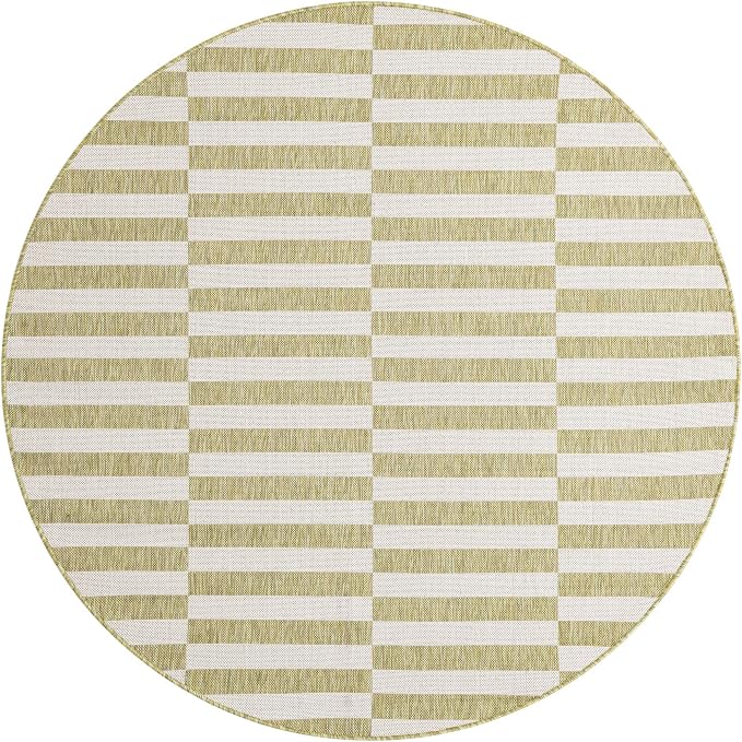 Unique Loom Outdoor Striped Collection Area Rug - Image 3