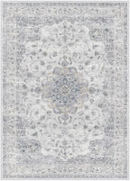 HUGEAR Machine Washable Area Rugs 4x6 Vintage Blue Living Room Rug Neutral - Image 3