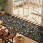 DUKINO 2x6 Runner Rug for Hallway, Washable Vintage Floral Kitchen Rug - Image 8