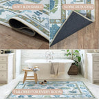 Fame Living Green Oushak Rug, Vintage Turkish Eclectic Floral Pastel Large - Image 5