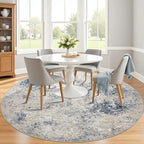8ft Washable Round Rug - Image 2