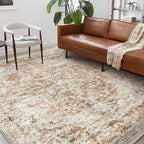 Washable Area Rug 10'x14' Boho Design Non-Shedding Easy Care Ideal - Image 2