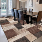 Modern Geometric Patchwork Indoor Area Rug - Image 7