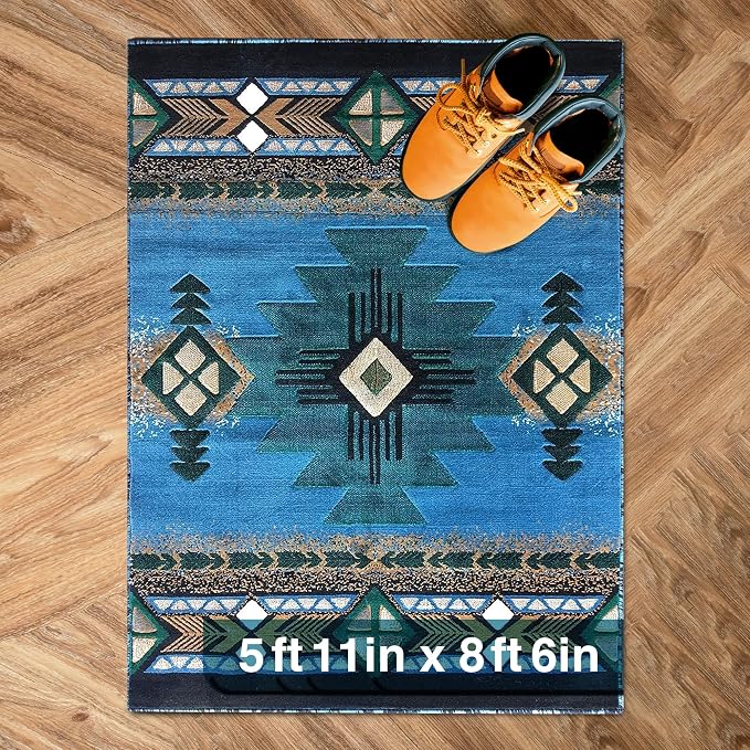 YHSF South West Native American Area Rug C318 by YourHomestyleFashion