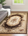 Rugs.com Chateau Collection Rug – 3' x 5' Brown Medium Rug Perfect by Rugscom