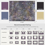 Kokia Abstract Area Rugs 9x12 Bedroom Washable Decor Low Pile Non-Slip - Image 3
