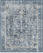 RUGGABLE Washable Vintage Area Rug – Kamran Admiral Blue 8x10, Stain-Resistant - Image 3