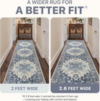 Area Rug 2x3 Doormat, Machine Washable Low Pile Vintage Rugs, Small Lightweight - Image 8