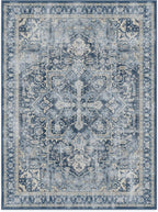 RUGGABLE Washable Vintage Area Rug – Kamran Admiral Blue 9x12, Stain-Resistant - Image 3