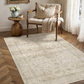 HUGEAR 3x5 Entryway Area Rug Retro Beige Small Rug Machine Washable Door Mat by HUGEAR